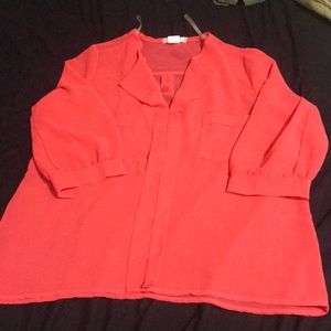 Mid sleeve sheer top